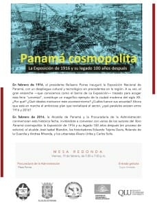 Invitación a Mesa Redonda 100 años La Exposicion